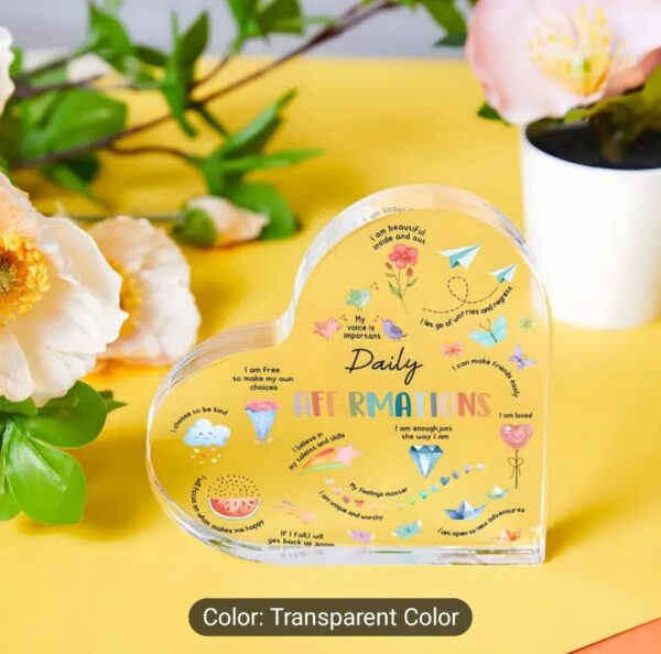 AIN ART Acrylic Inspirational Plaque – 2D Flat Decorative Sign with Daily Affirmations | Uplifting Gift for Women, Girls, Friends, Teachers & Loved Ones - Image 3