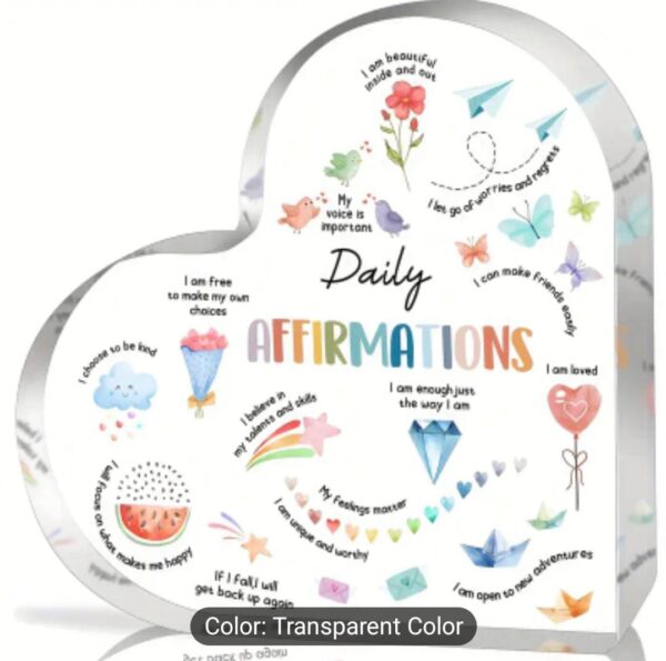 AIN ART Acrylic Inspirational Plaque – 2D Flat Decorative Sign with Daily Affirmations | Uplifting Gift for Women, Girls, Friends, Teachers & Loved Ones